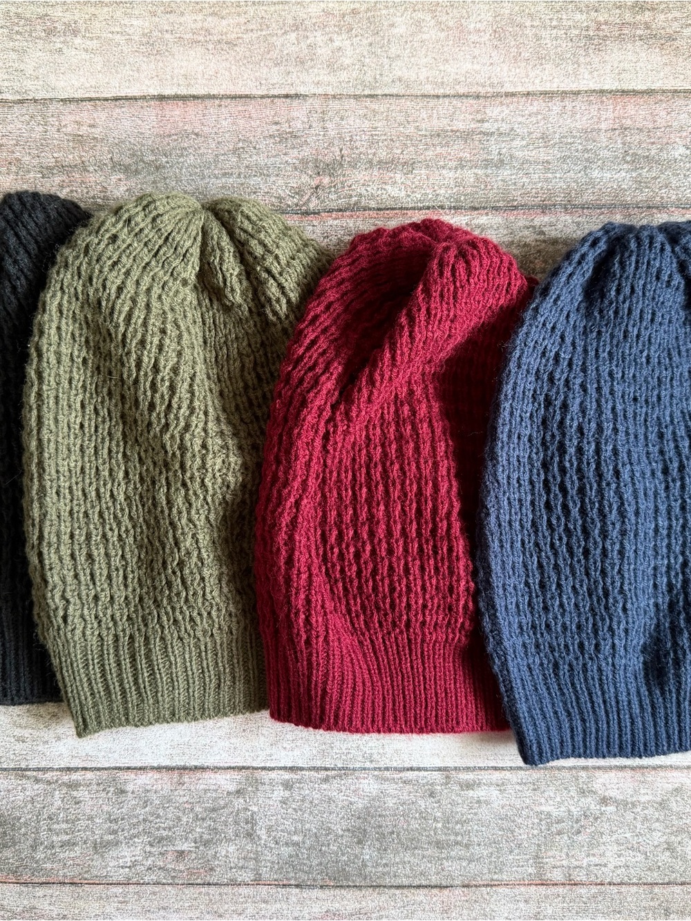Target Women's Knit Beanie Set - Black, Olive, Red, Navy